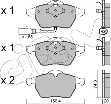 Cifam 822-181-4 - Kit pastiglie freno, Freno a disco www.autoricambi360.it