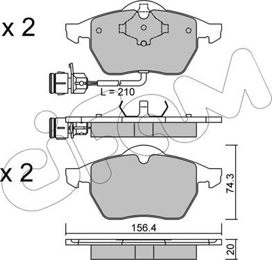 Cifam 822-181-0 - Kit pastiglie freno, Freno a disco www.autoricambi360.it