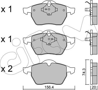 Cifam 822-181-1 - Kit pastiglie freno, Freno a disco www.autoricambi360.it