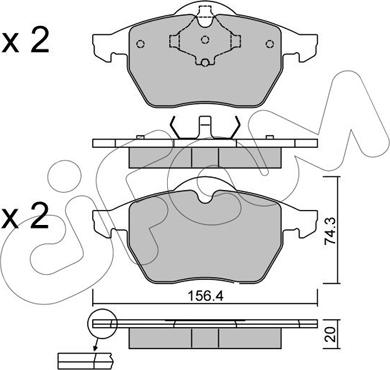 Cifam 822-181-2 - Kit pastiglie freno, Freno a disco www.autoricambi360.it