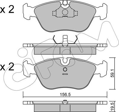 Cifam 822-182-0 - Kit pastiglie freno, Freno a disco www.autoricambi360.it