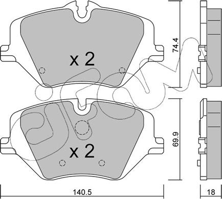 Cifam 822-1354-0 - Kit pastiglie freno, Freno a disco www.autoricambi360.it