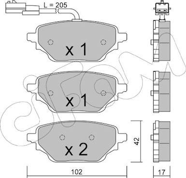 Cifam 822-1352-1 - Kit pastiglie freno, Freno a disco www.autoricambi360.it