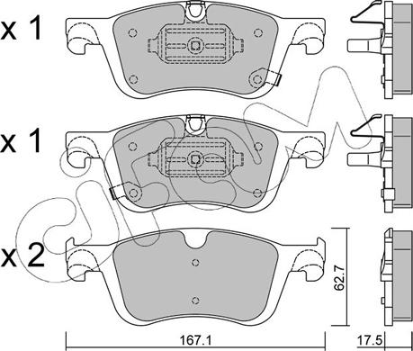 Cifam 822-1365-0 - Kit pastiglie freno, Freno a disco www.autoricambi360.it