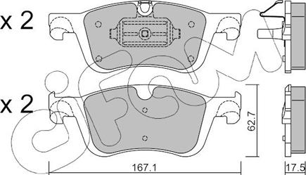 Cifam 822-1365-1 - Kit pastiglie freno, Freno a disco www.autoricambi360.it