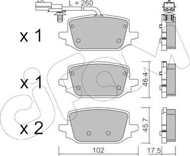Cifam 822-1366-1 - Kit pastiglie freno, Freno a disco www.autoricambi360.it