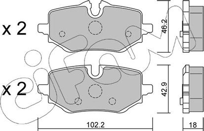 Cifam 822-1368-0 - Kit pastiglie freno, Freno a disco www.autoricambi360.it