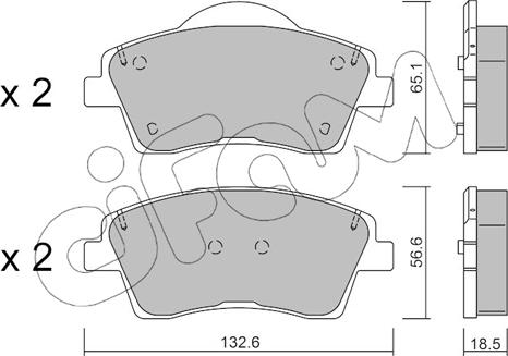 Cifam 822-1249-0 - Kit pastiglie freno, Freno a disco www.autoricambi360.it