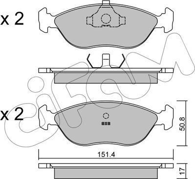 Cifam 822-126-0 - Kit pastiglie freno, Freno a disco www.autoricambi360.it