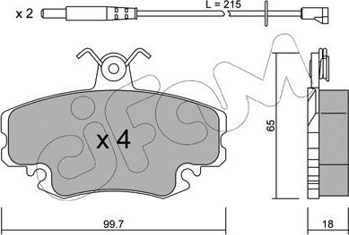 Cifam 822-120-0K - Kit pastiglie freno, Freno a disco www.autoricambi360.it