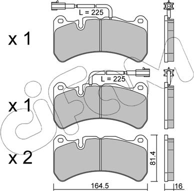 Cifam 822-1201-2 - Kit pastiglie freno, Freno a disco www.autoricambi360.it