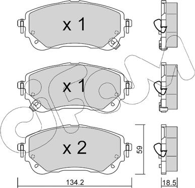 Cifam 822-1234-0 - Kit pastiglie freno, Freno a disco www.autoricambi360.it
