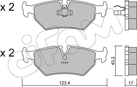 Cifam 822-178-0 - Kit pastiglie freno, Freno a disco www.autoricambi360.it