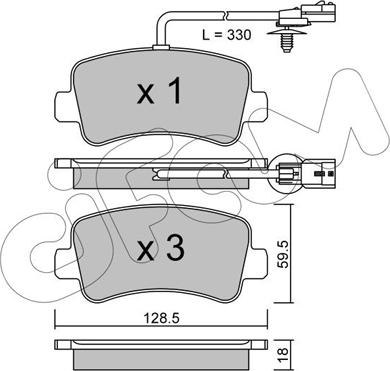 Cifam 822-899-0 - Kit pastiglie freno, Freno a disco www.autoricambi360.it