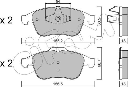 Cifam 822-803-0 - Kit pastiglie freno, Freno a disco www.autoricambi360.it