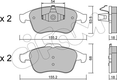 Cifam 822-803-2 - Kit pastiglie freno, Freno a disco www.autoricambi360.it