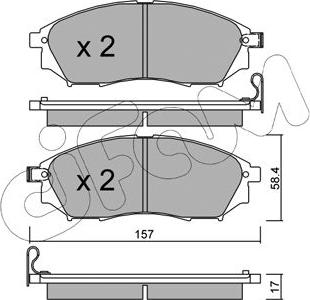 Cifam 822-819-0 - Kit pastiglie freno, Freno a disco www.autoricambi360.it