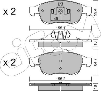 Cifam 822-817-0 - Kit pastiglie freno, Freno a disco www.autoricambi360.it