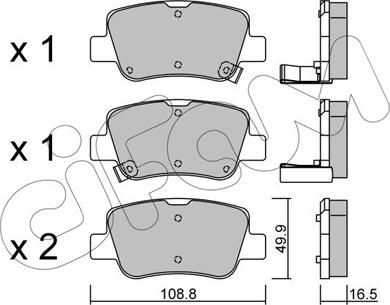 Cifam 822-881-0 - Kit pastiglie freno, Freno a disco www.autoricambi360.it