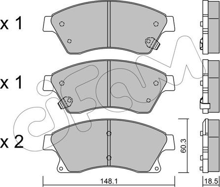 Cifam 822-838-0 - Kit pastiglie freno, Freno a disco www.autoricambi360.it
