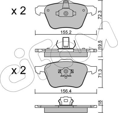 Cifam 822-833-0 - Kit pastiglie freno, Freno a disco www.autoricambi360.it