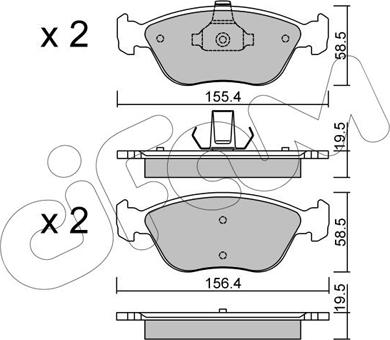 Cifam 822-832-0 - Kit pastiglie freno, Freno a disco www.autoricambi360.it
