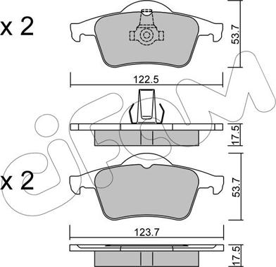 Cifam 822-348-0 - Kit pastiglie freno, Freno a disco www.autoricambi360.it
