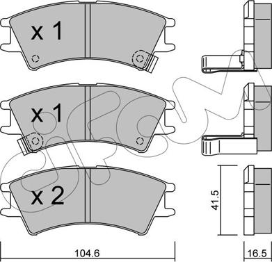 Cifam 822-361-0 - Kit pastiglie freno, Freno a disco www.autoricambi360.it
