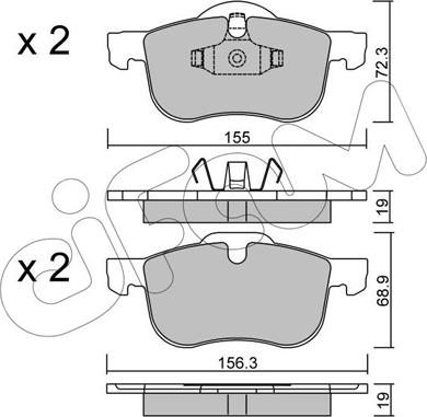 Cifam 822-309-0 - Kit pastiglie freno, Freno a disco www.autoricambi360.it