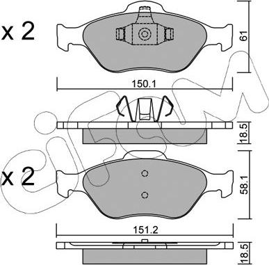 Cifam 822-316-0 - Kit pastiglie freno, Freno a disco www.autoricambi360.it