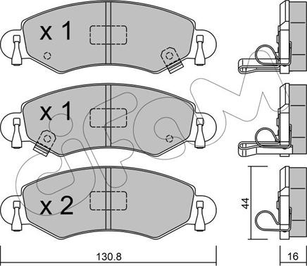 Cifam 822-339-0 - Kit pastiglie freno, Freno a disco www.autoricambi360.it