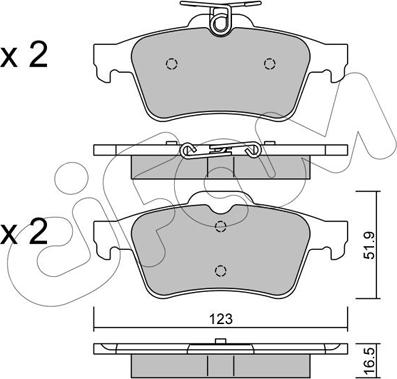 Cifam 822-337-1 - Kit pastiglie freno, Freno a disco www.autoricambi360.it