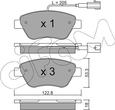 Cifam 822-321-0 - Kit pastiglie freno, Freno a disco www.autoricambi360.it