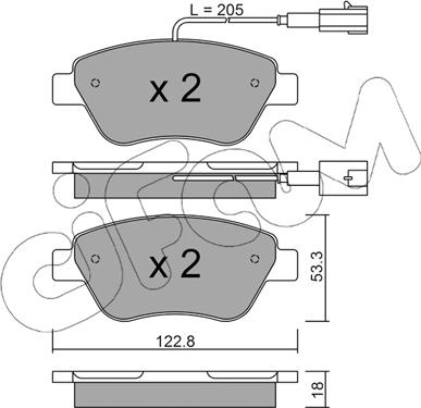 Cifam 822-321-3 - Kit pastiglie freno, Freno a disco www.autoricambi360.it
