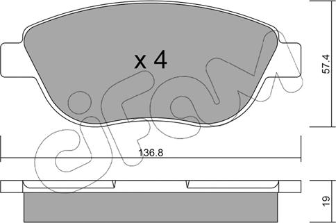 Cifam 822-322-1 - Kit pastiglie freno, Freno a disco www.autoricambi360.it