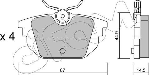 Cifam 822-299-0 - Kit pastiglie freno, Freno a disco www.autoricambi360.it