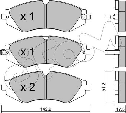 Cifam 822-294-0 - Kit pastiglie freno, Freno a disco www.autoricambi360.it