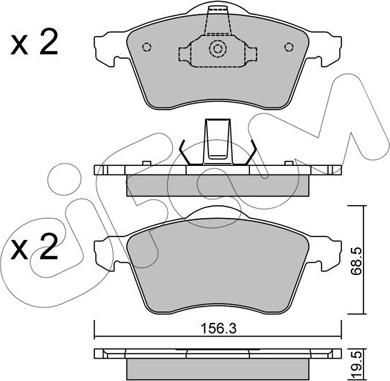 Cifam 822-263-0 - Kit pastiglie freno, Freno a disco www.autoricambi360.it