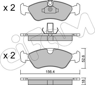 Cifam 822-208-0 - Kit pastiglie freno, Freno a disco www.autoricambi360.it