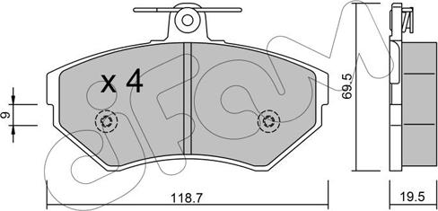 Cifam 822-215-0 - Kit pastiglie freno, Freno a disco www.autoricambi360.it