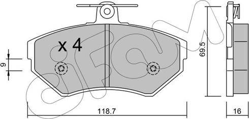 Cifam 822-215-1 - Kit pastiglie freno, Freno a disco www.autoricambi360.it
