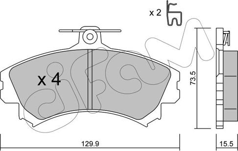 Cifam 822-216-0 - Kit pastiglie freno, Freno a disco www.autoricambi360.it