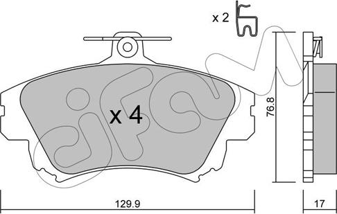 Cifam 822-286-0 - Kit pastiglie freno, Freno a disco www.autoricambi360.it