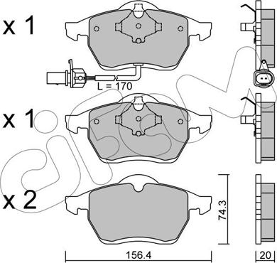 Cifam 822-279-1 - Kit pastiglie freno, Freno a disco www.autoricambi360.it