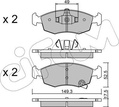Cifam 822-274-5 - Kit pastiglie freno, Freno a disco www.autoricambi360.it