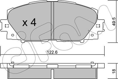 Cifam 822-745-0 - Kit pastiglie freno, Freno a disco www.autoricambi360.it