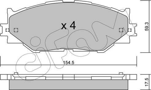 Cifam 822-760-0 - Kit pastiglie freno, Freno a disco www.autoricambi360.it