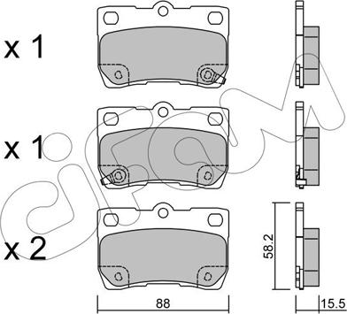 Cifam 822-761-0 - Kit pastiglie freno, Freno a disco www.autoricambi360.it