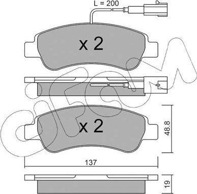 Cifam 822-710-1 - Kit pastiglie freno, Freno a disco www.autoricambi360.it