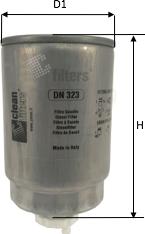 Clean Filters DN 323 - Filtro carburante www.autoricambi360.it
